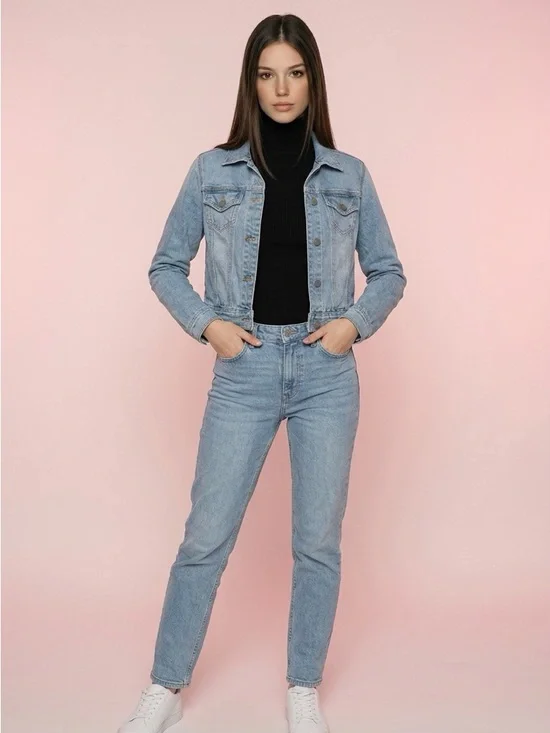 The Limited Light Wash Denim Jacket - Picture 3 of 7